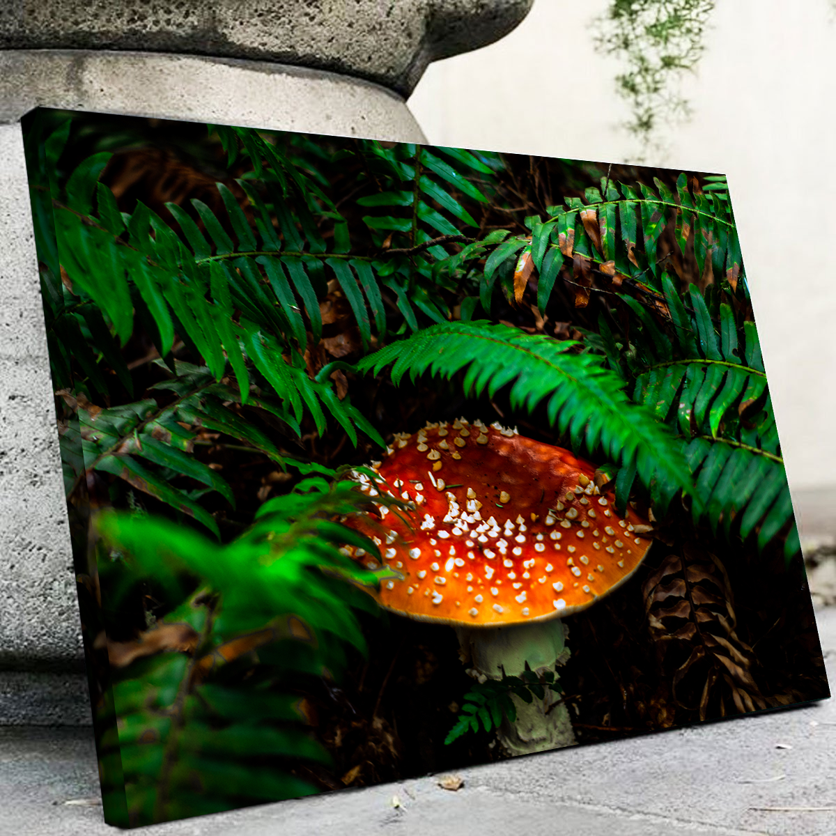 Mushroom and Ferns Wall Art