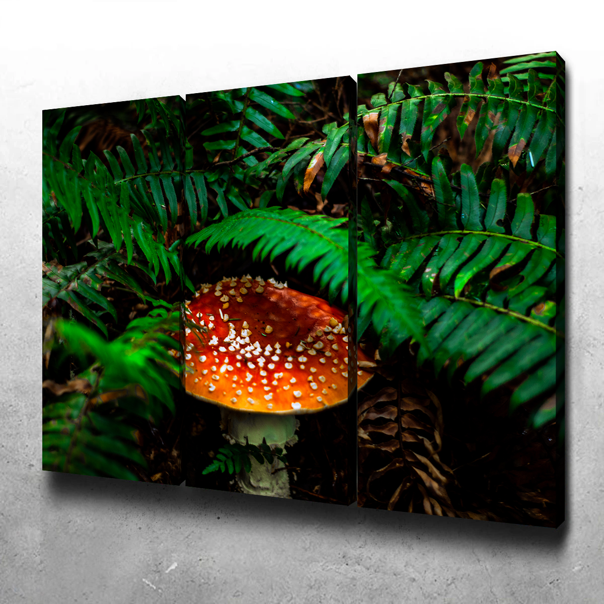 Mushroom and Ferns Wall Art