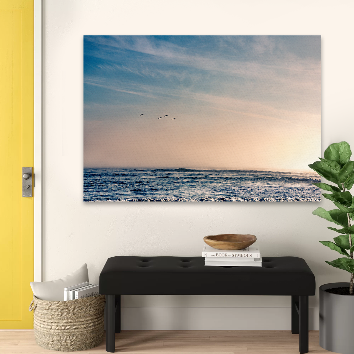 Pelican Sunset Wall Art