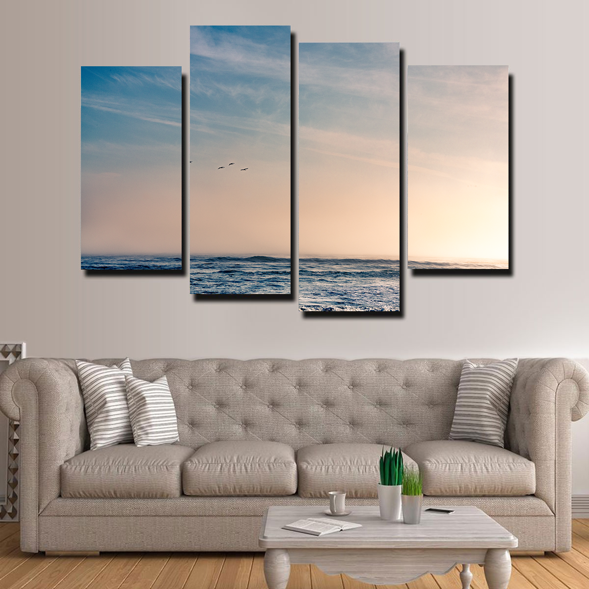 Pelican Sunset Wall Art