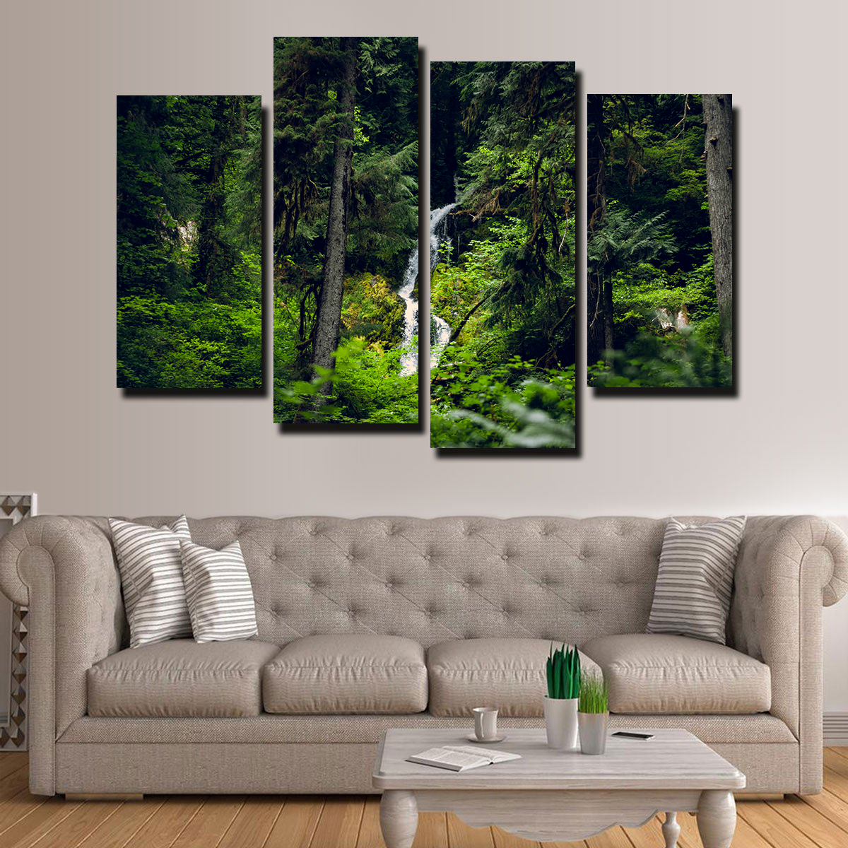 Rainforest Waterfall Wall Art