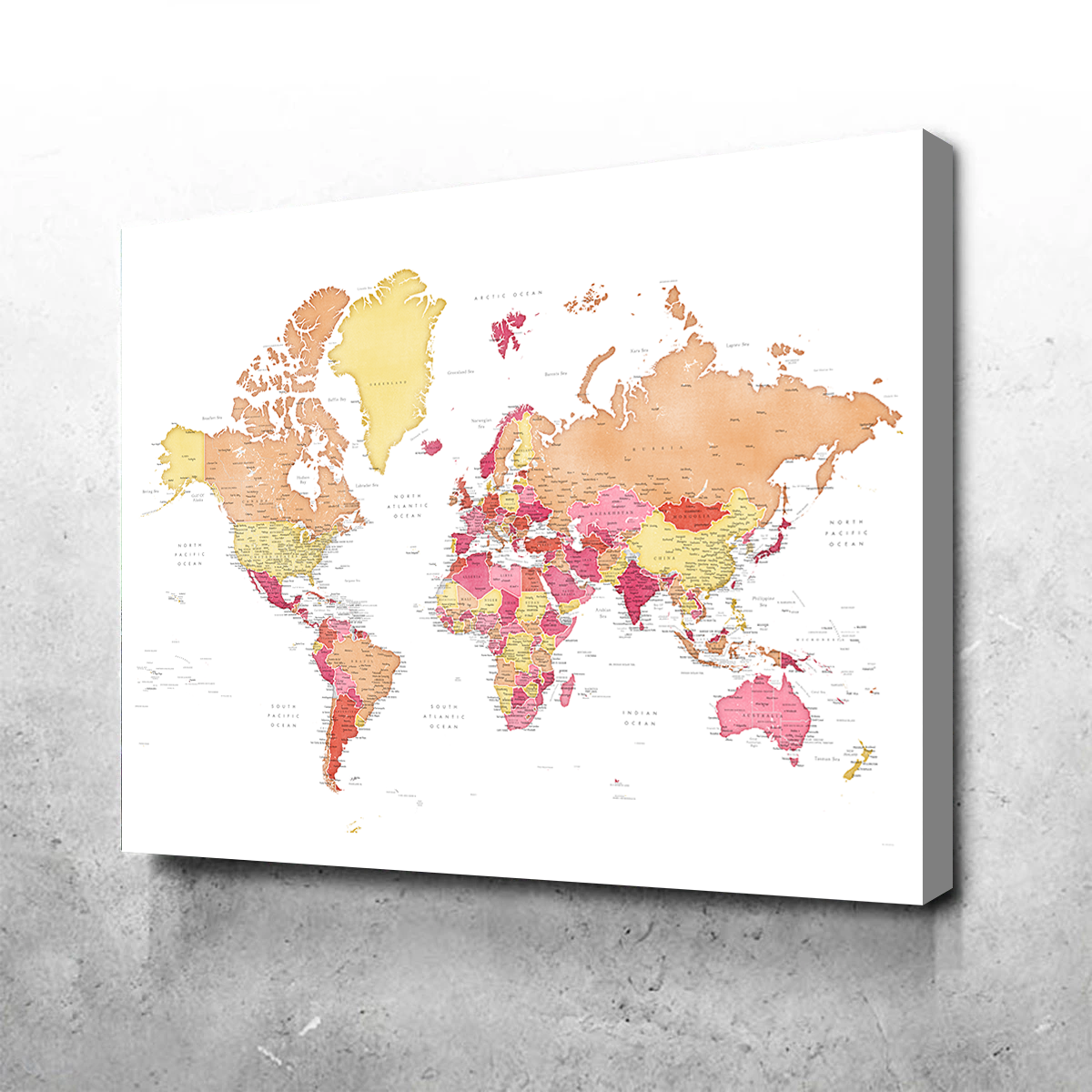 World Map 19 Wall Art