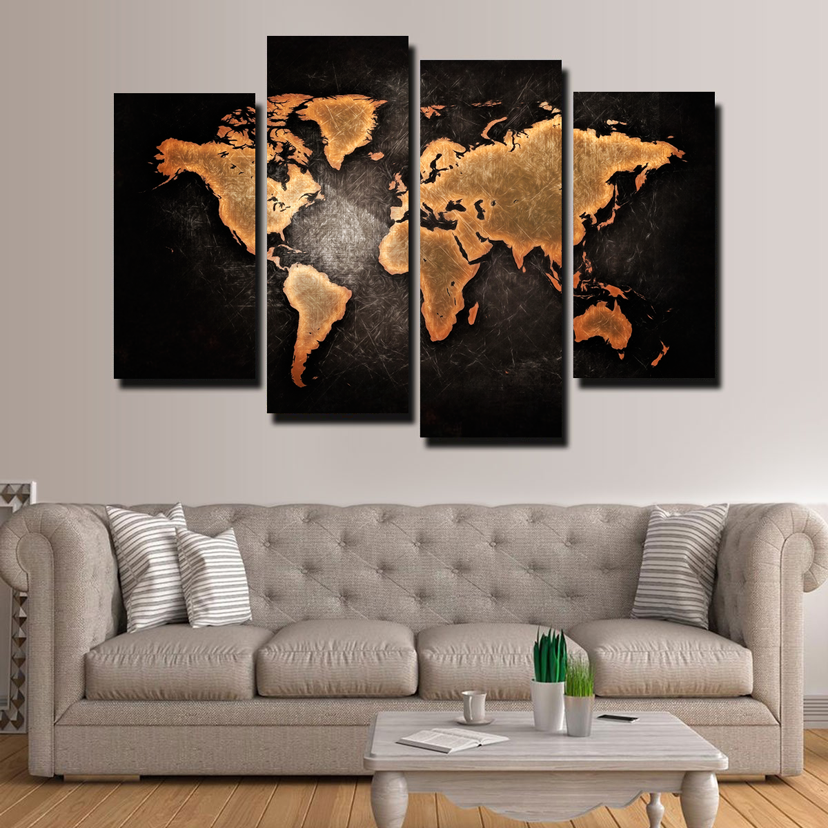 World Map Canvas Set