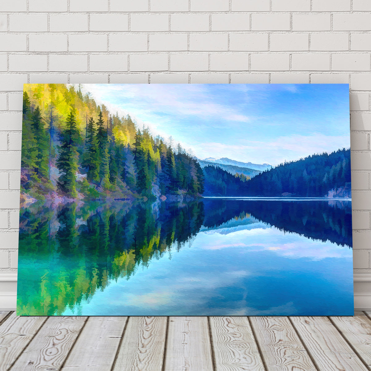 Mountain Lakeshore Wall Art