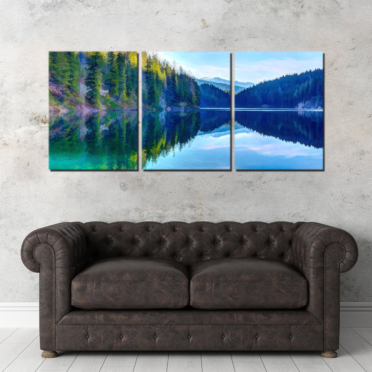 Mountain Lakeshore Wall Art