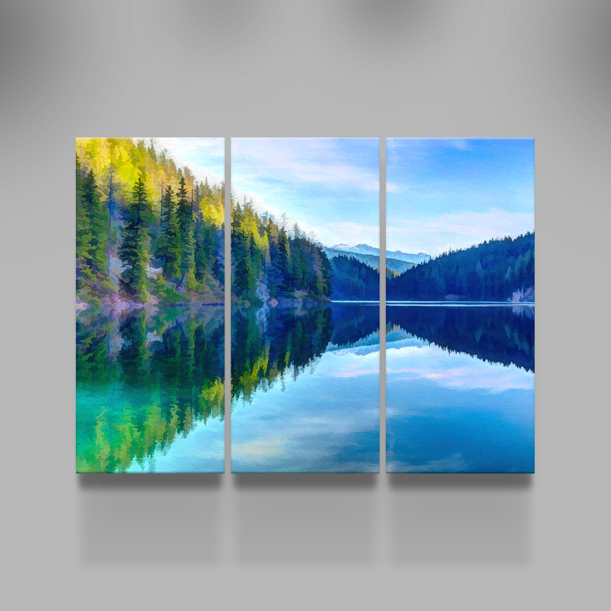 Mountain Lakeshore Wall Art