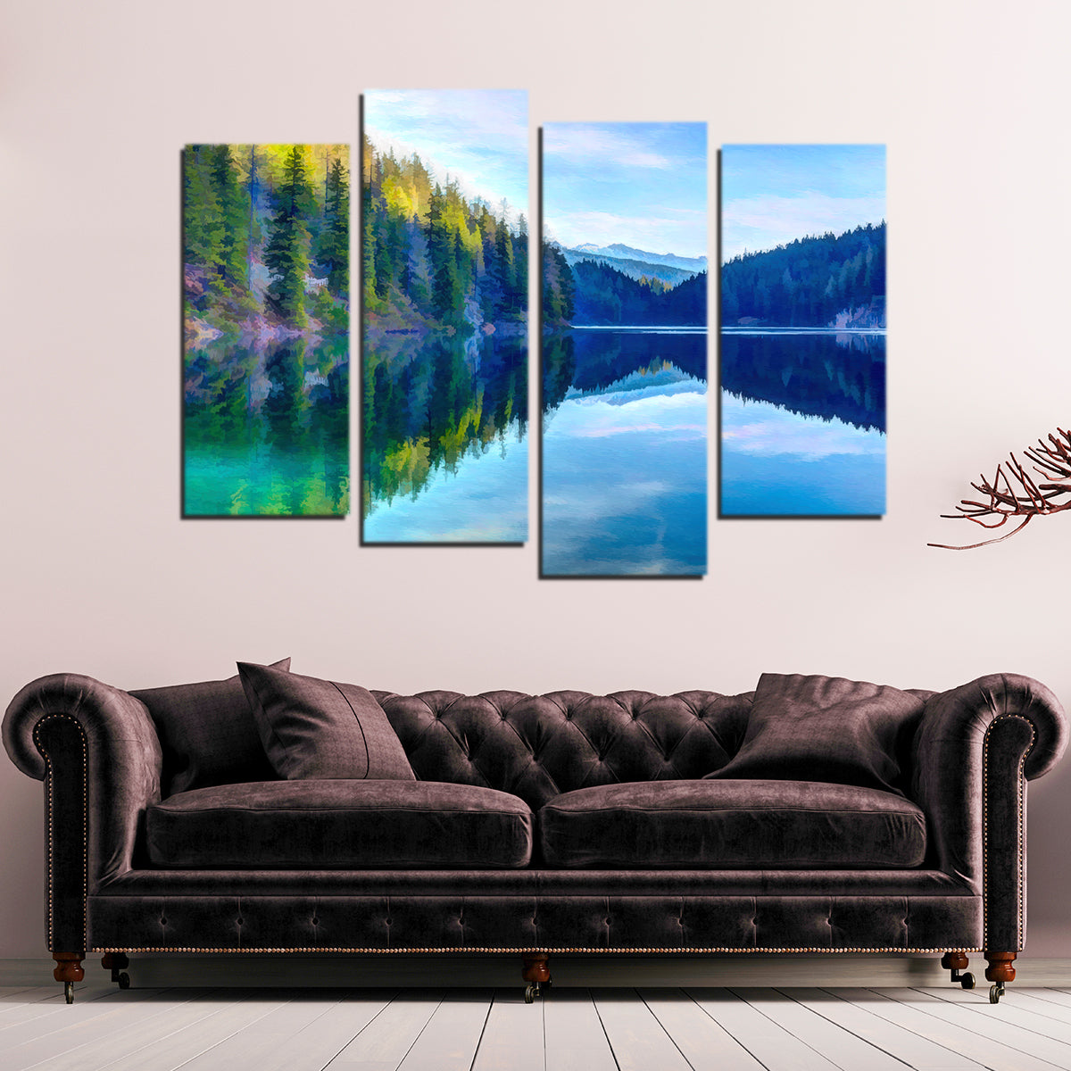 Mountain Lakeshore Wall Art