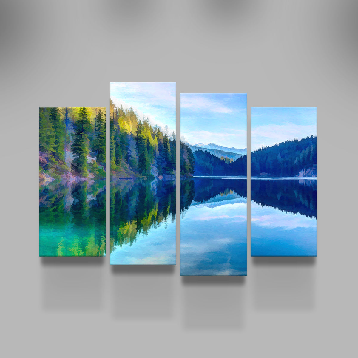Mountain Lakeshore Wall Art