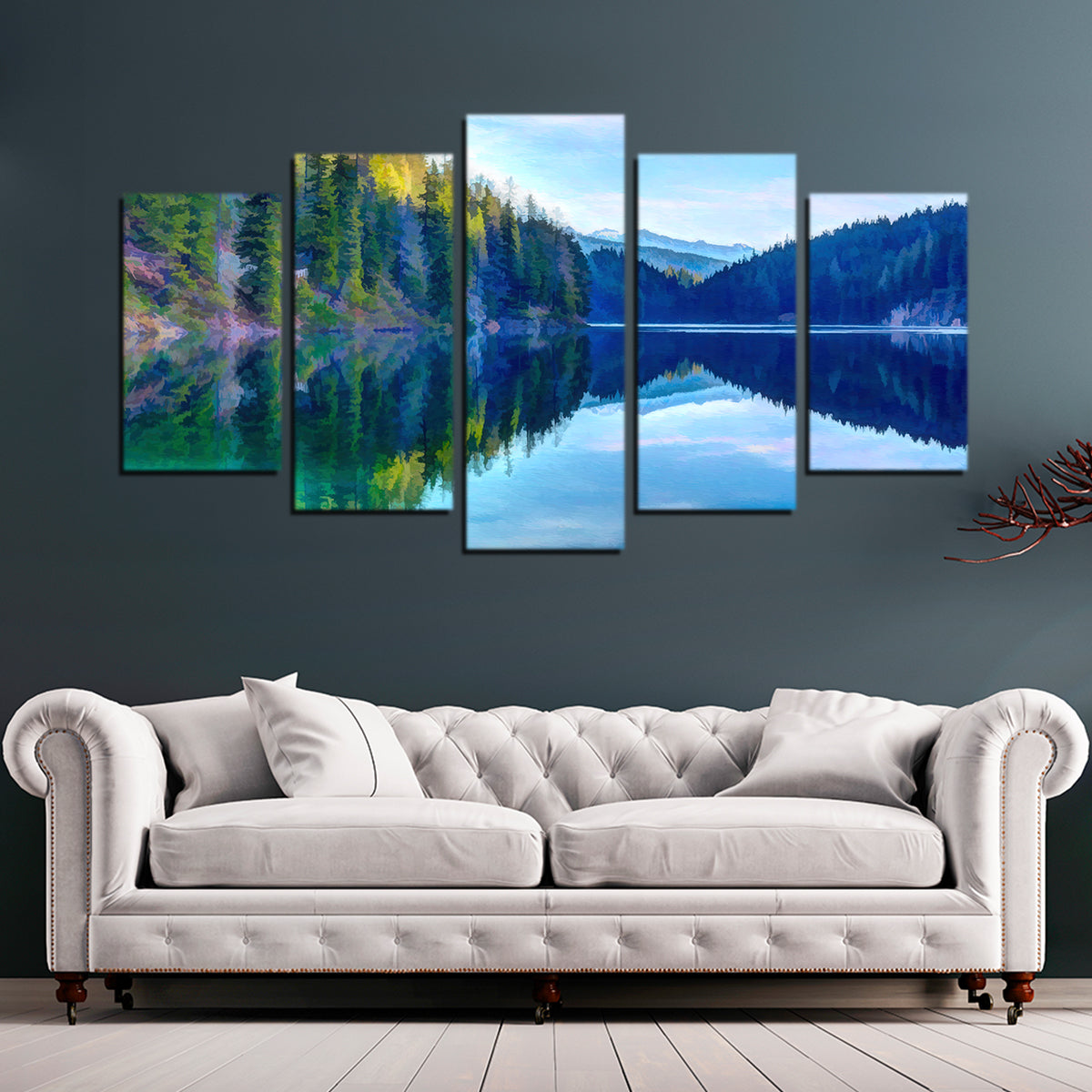 Mountain Lakeshore Wall Art