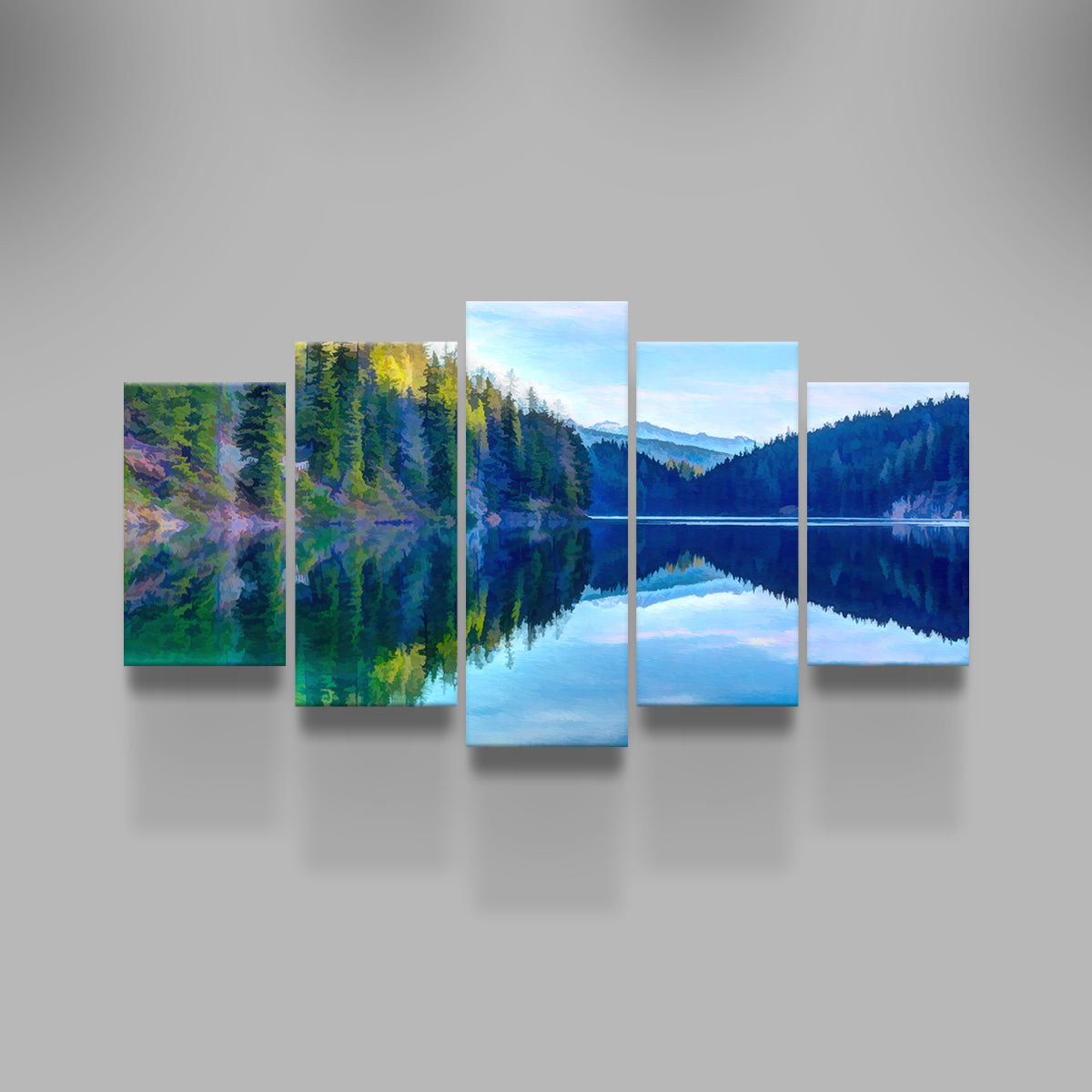 Mountain Lakeshore Wall Art