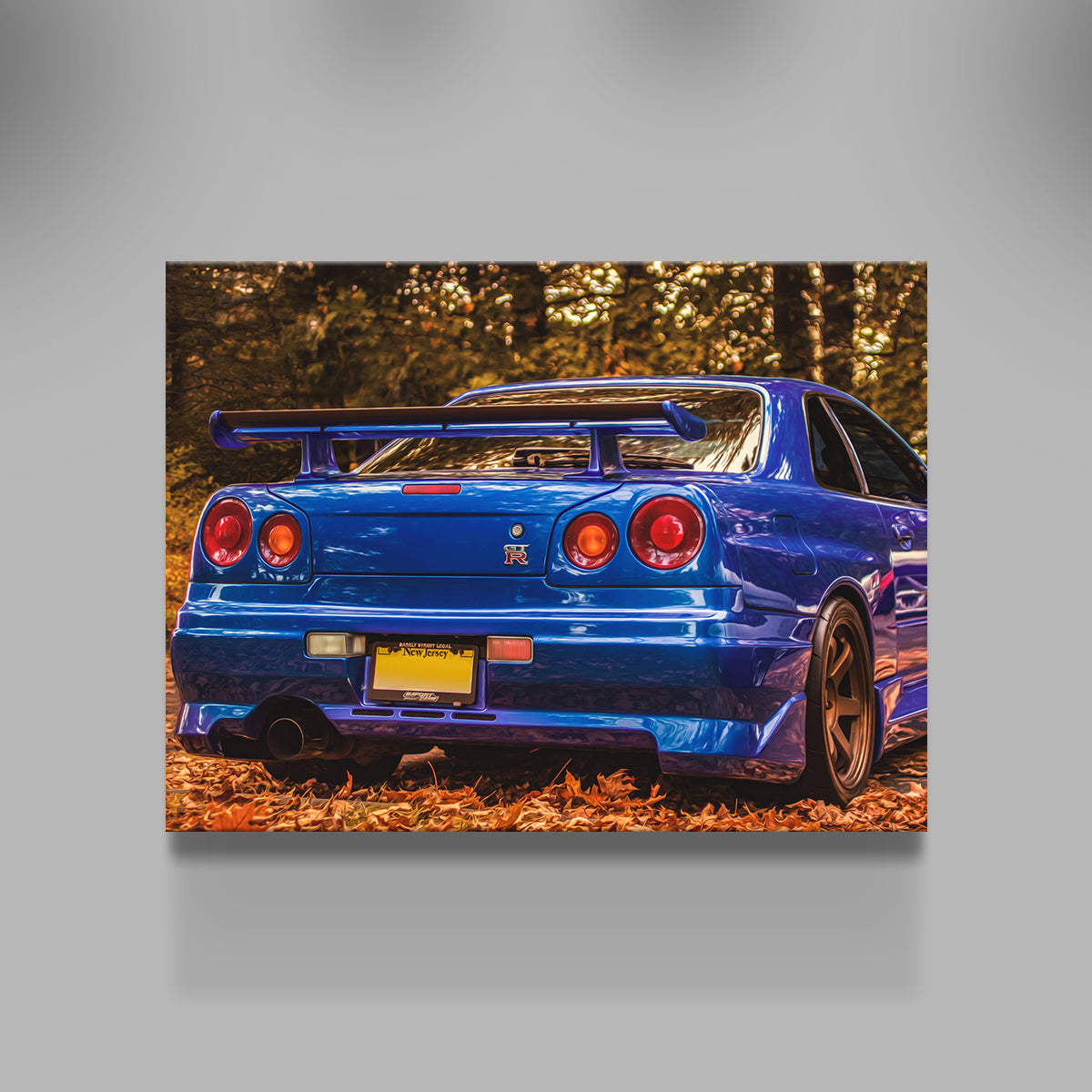 Nissan Skyline R34 Blue Wall Art