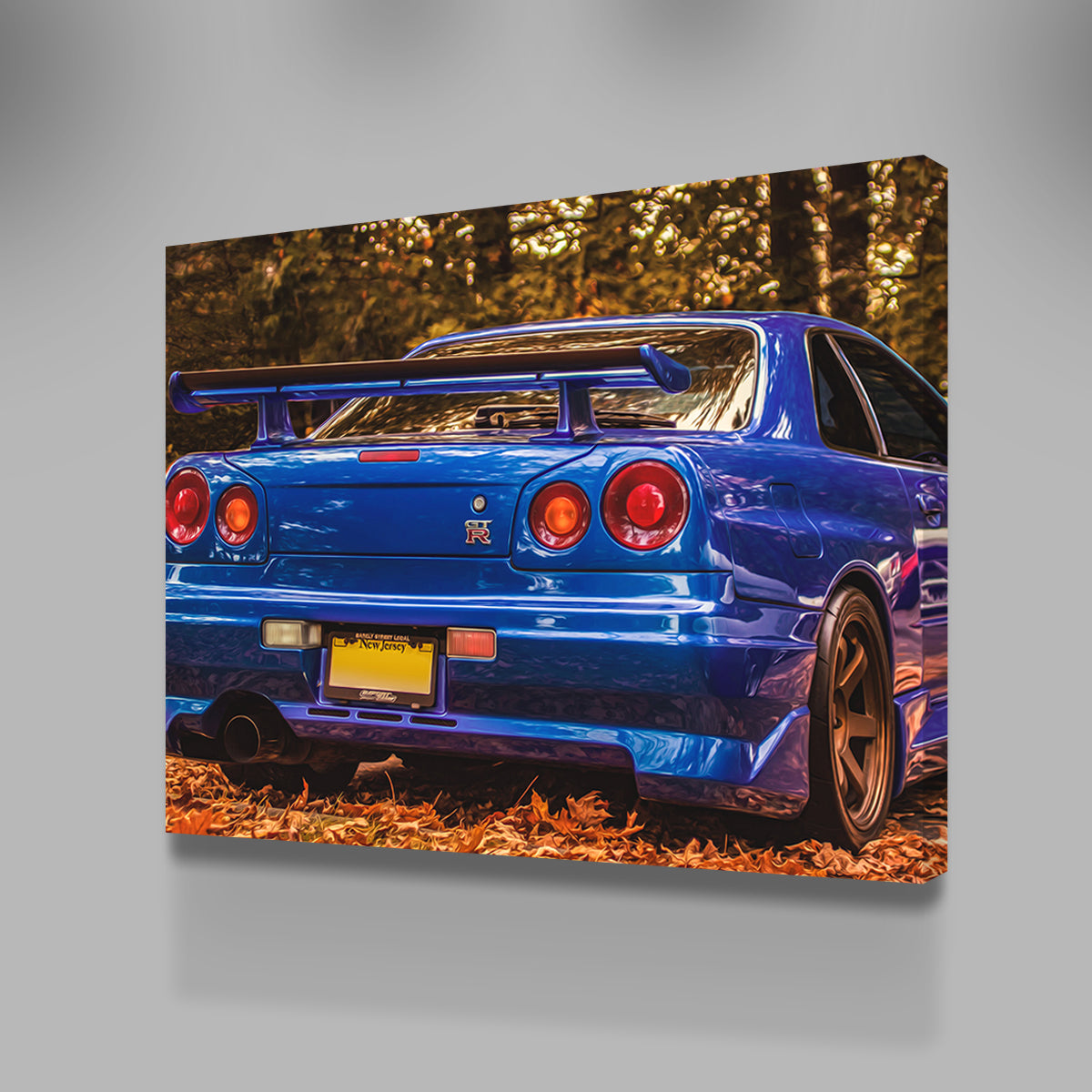 Nissan Skyline R34 Blue Wall Art