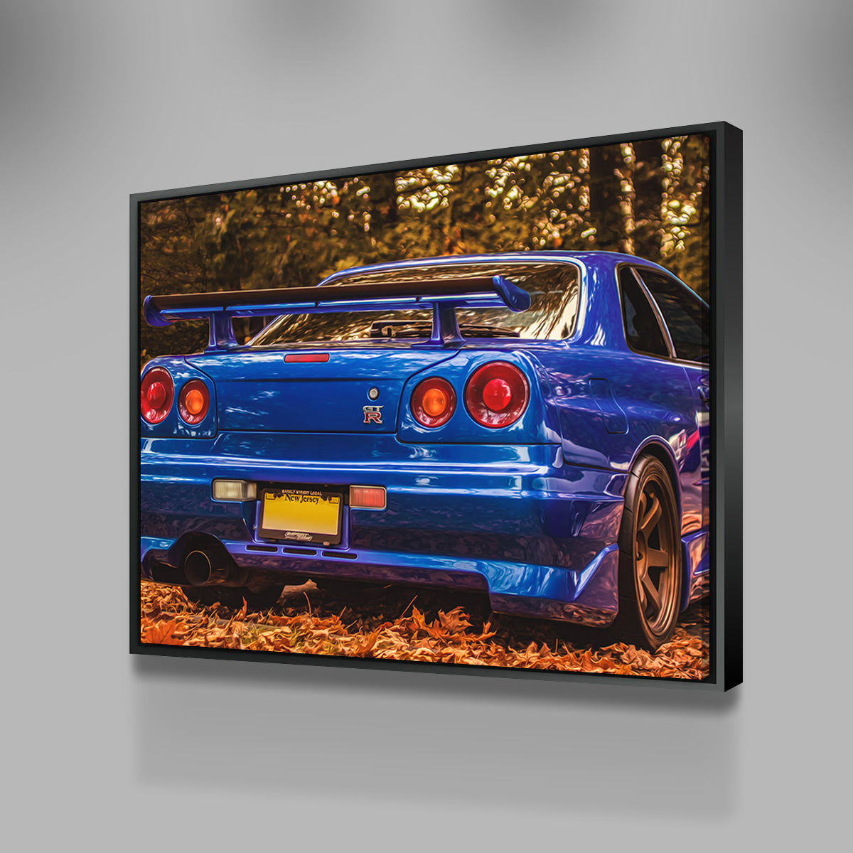 Nissan Skyline R34 Blue Wall Art
