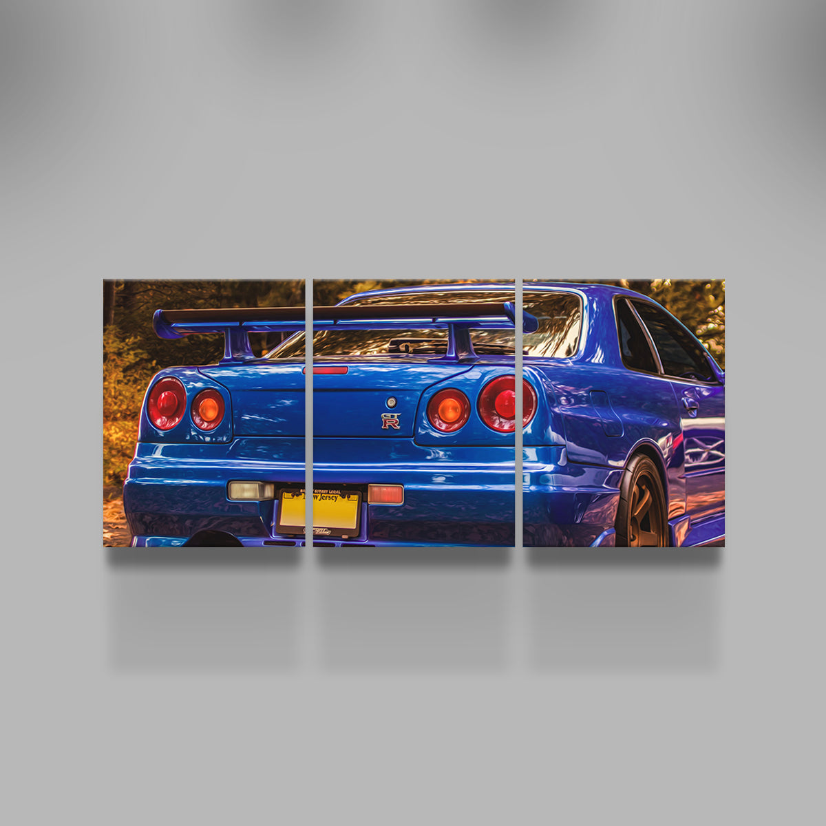 Nissan Skyline R34 Blue Wall Art