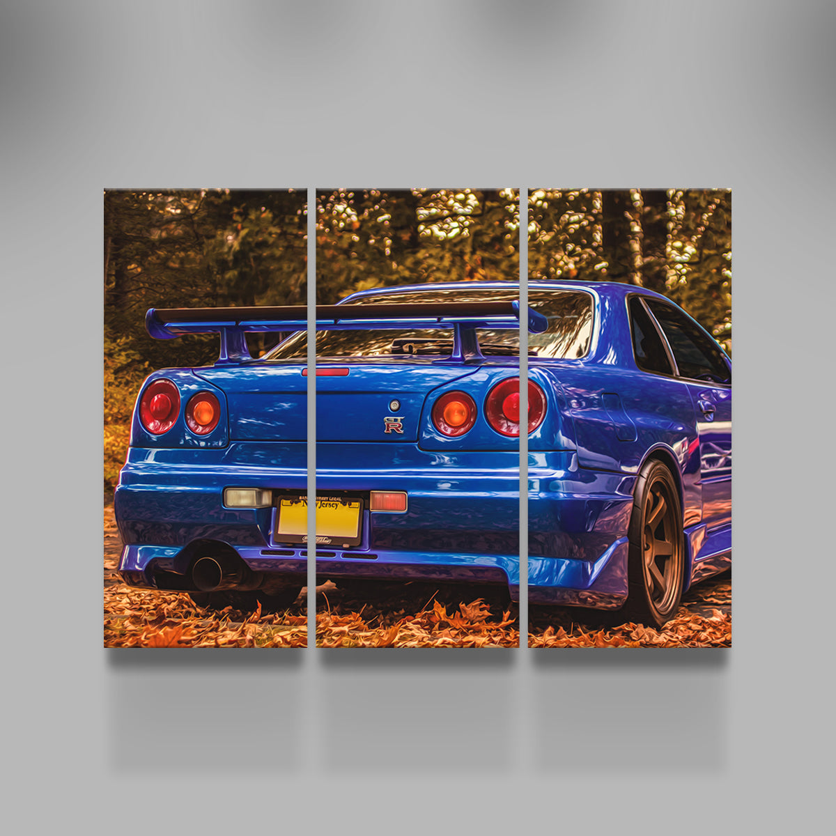 Nissan Skyline R34 Blue Wall Art