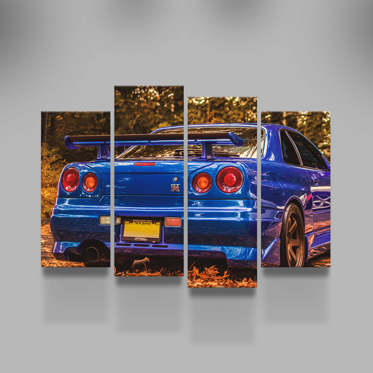 Nissan Skyline R34 Blue Wall Art