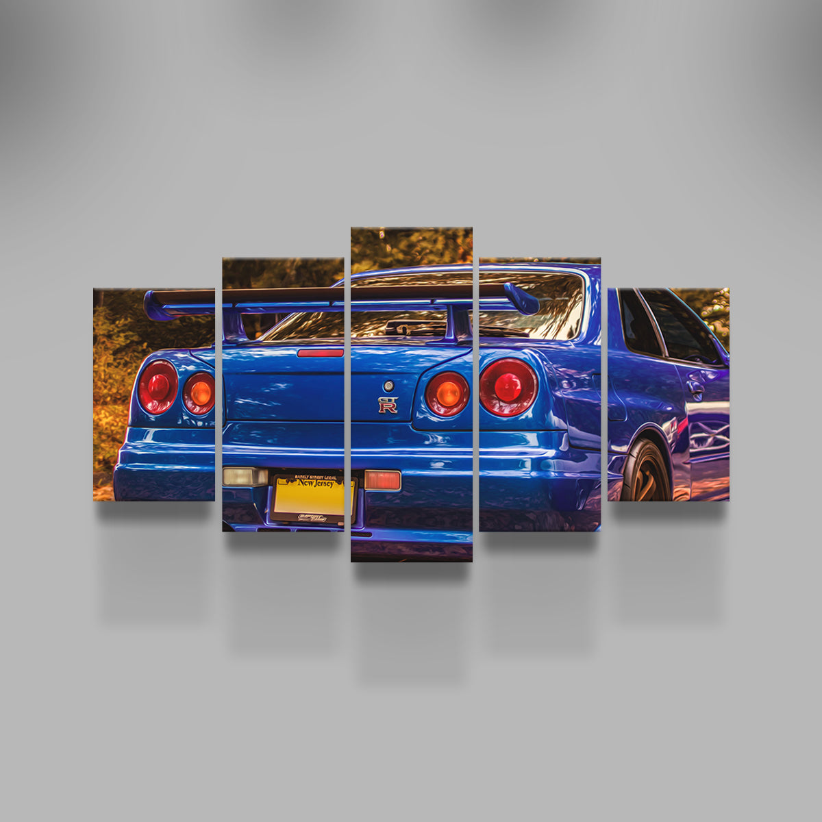 Nissan Skyline R34 Blue Wall Art