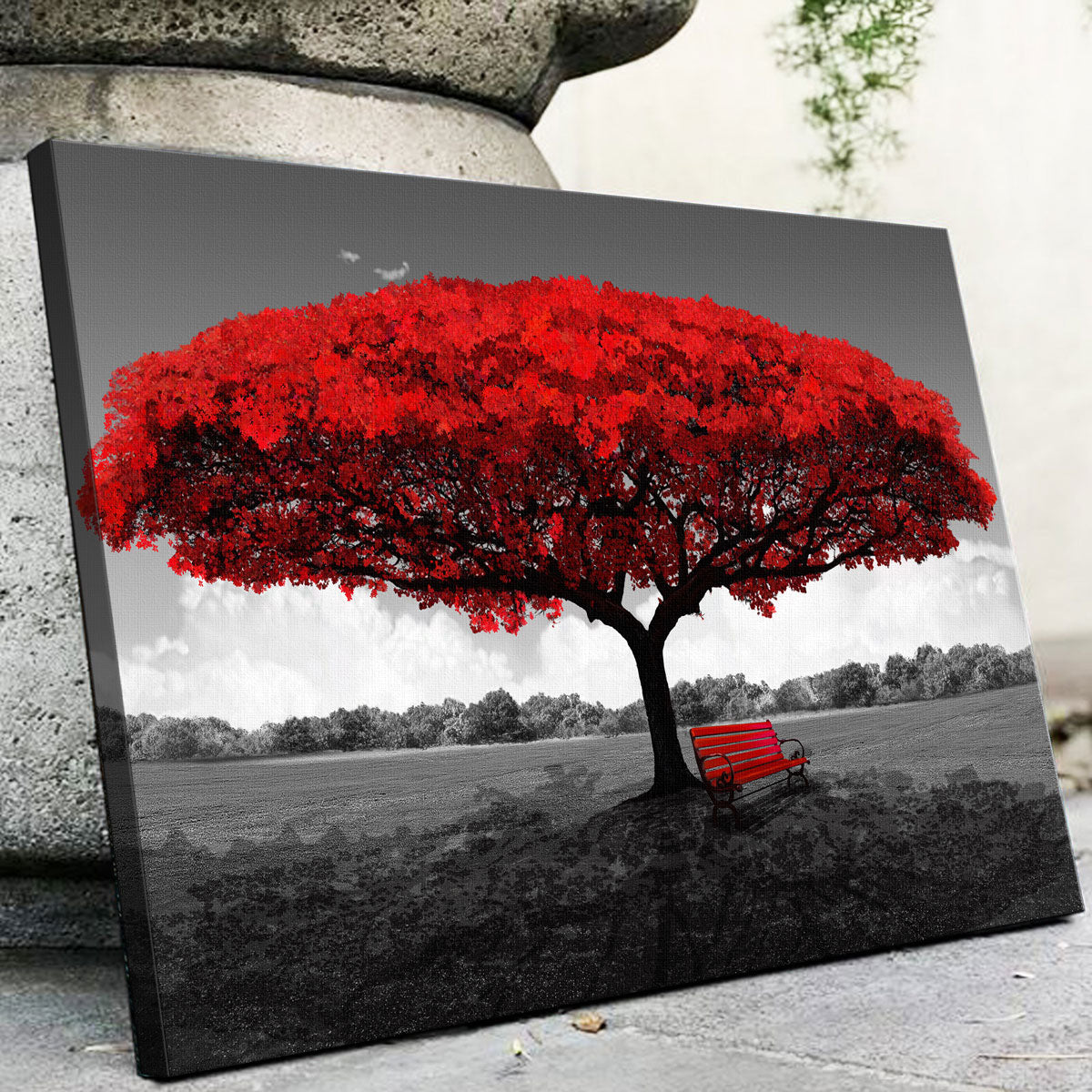 Red Tree Wall Art