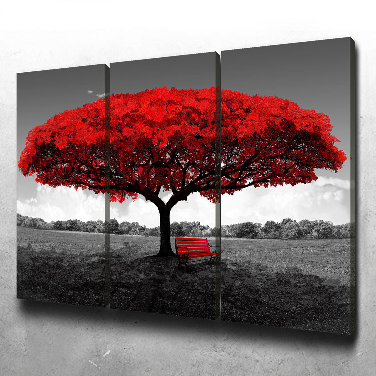 Red Tree Canvas Set