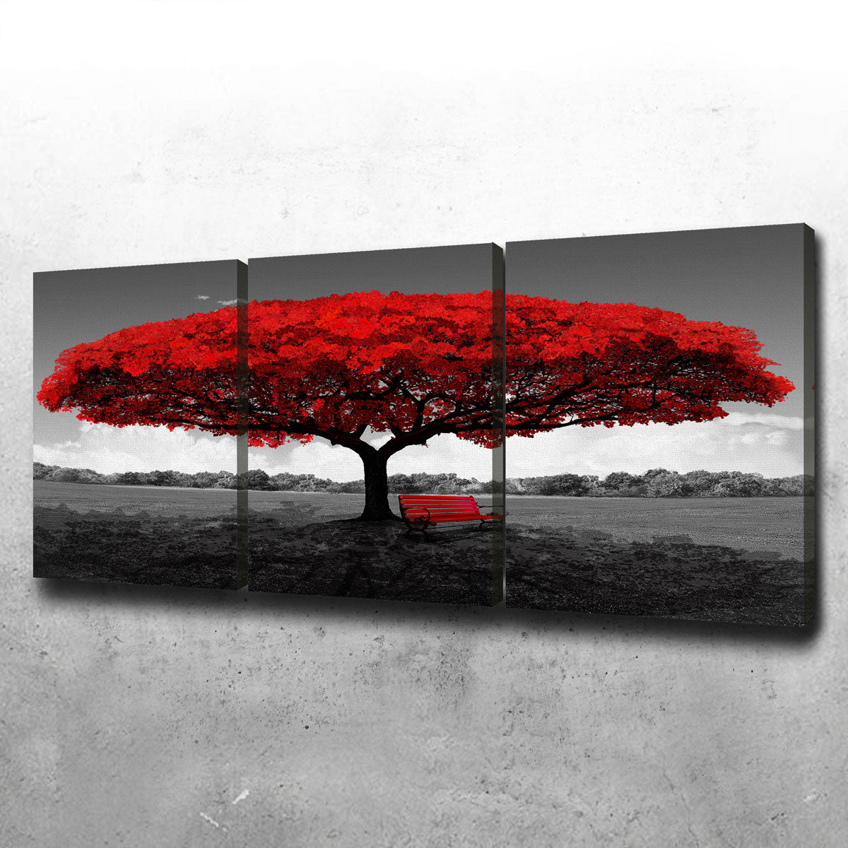 Red Tree Canvas Set