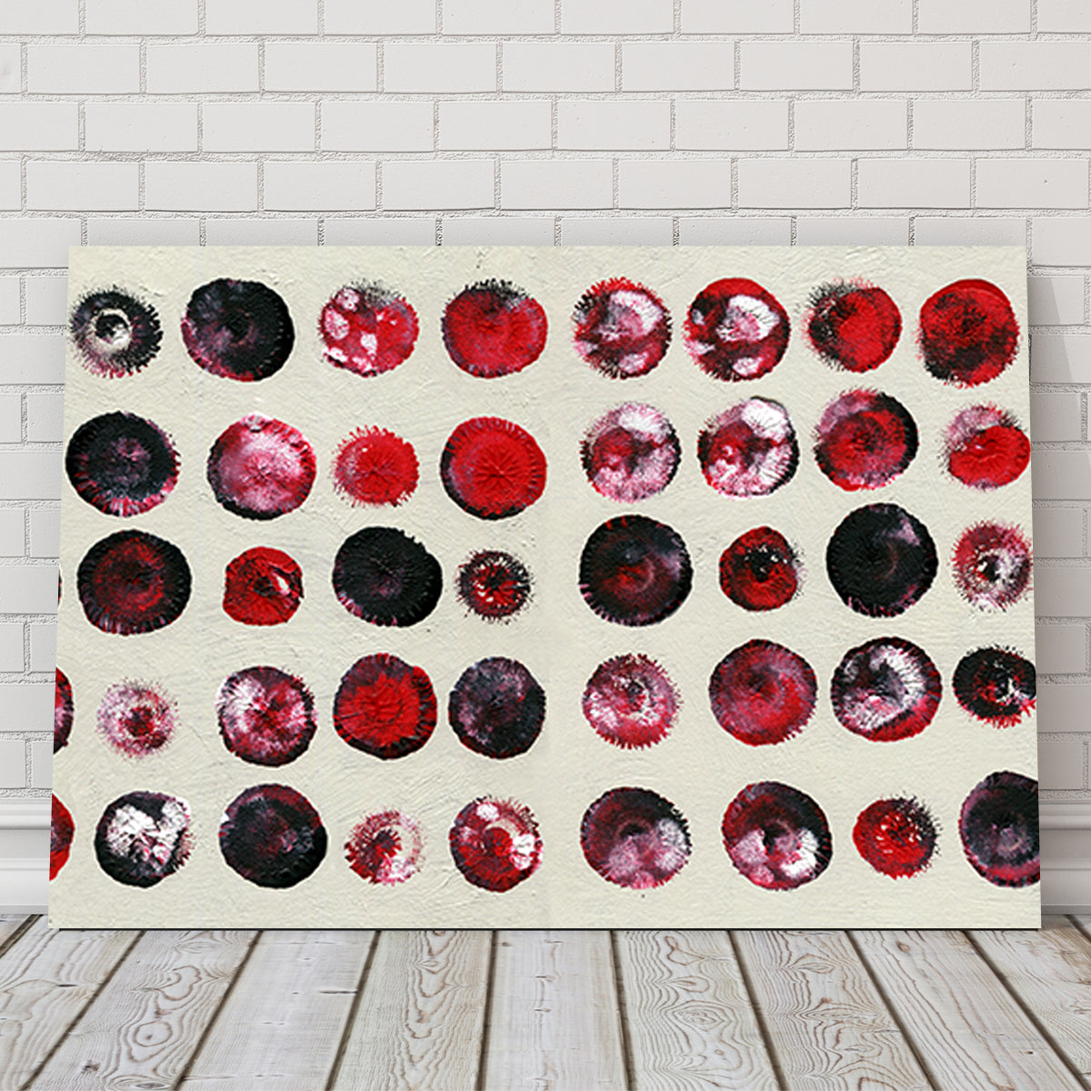 Red Circles Wall Art