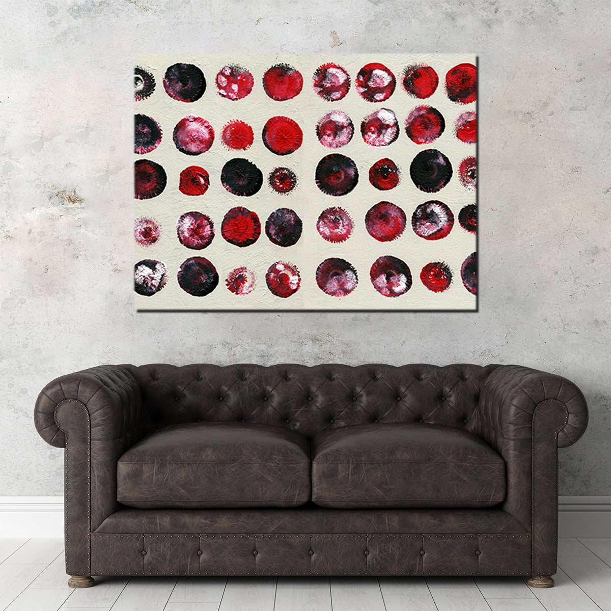 Red Circles Wall Art