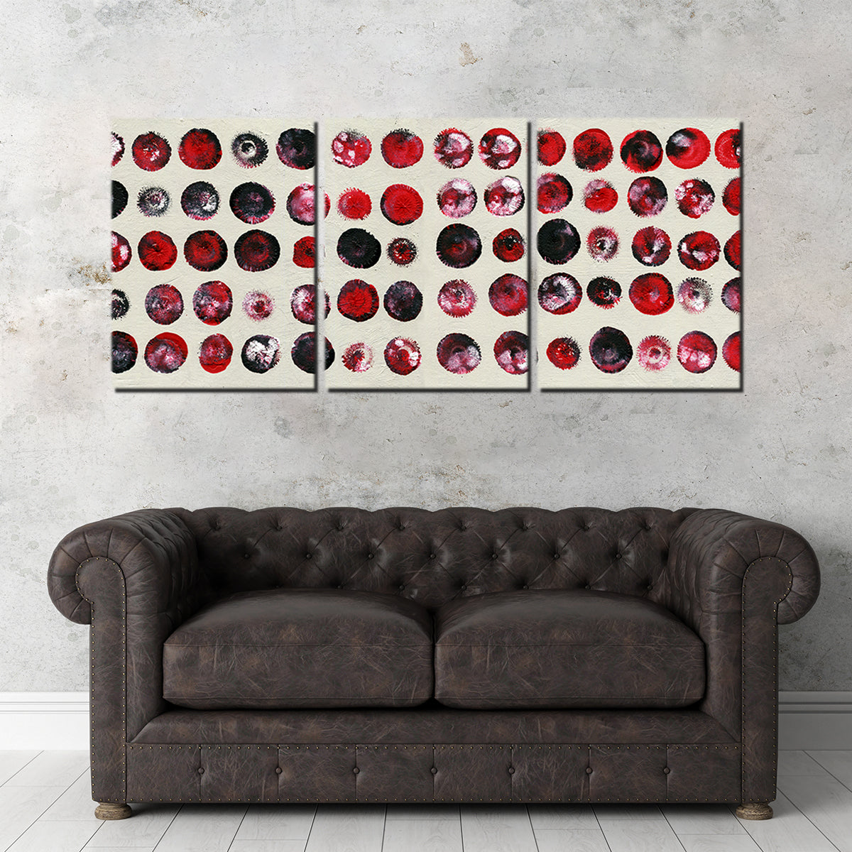 Red Circles Wall Art