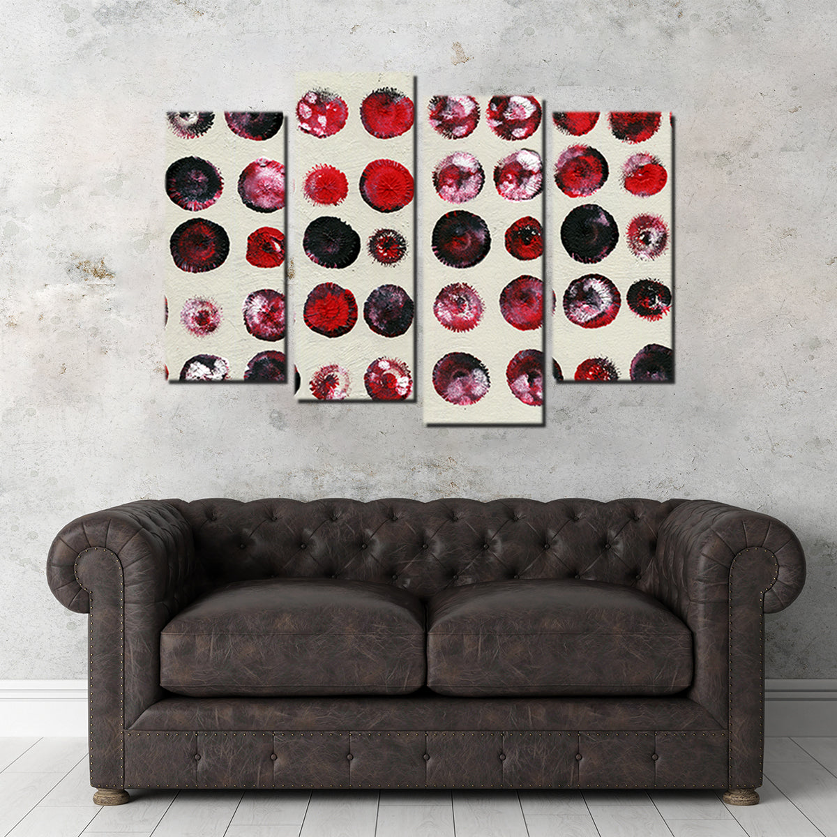Red Circles Wall Art