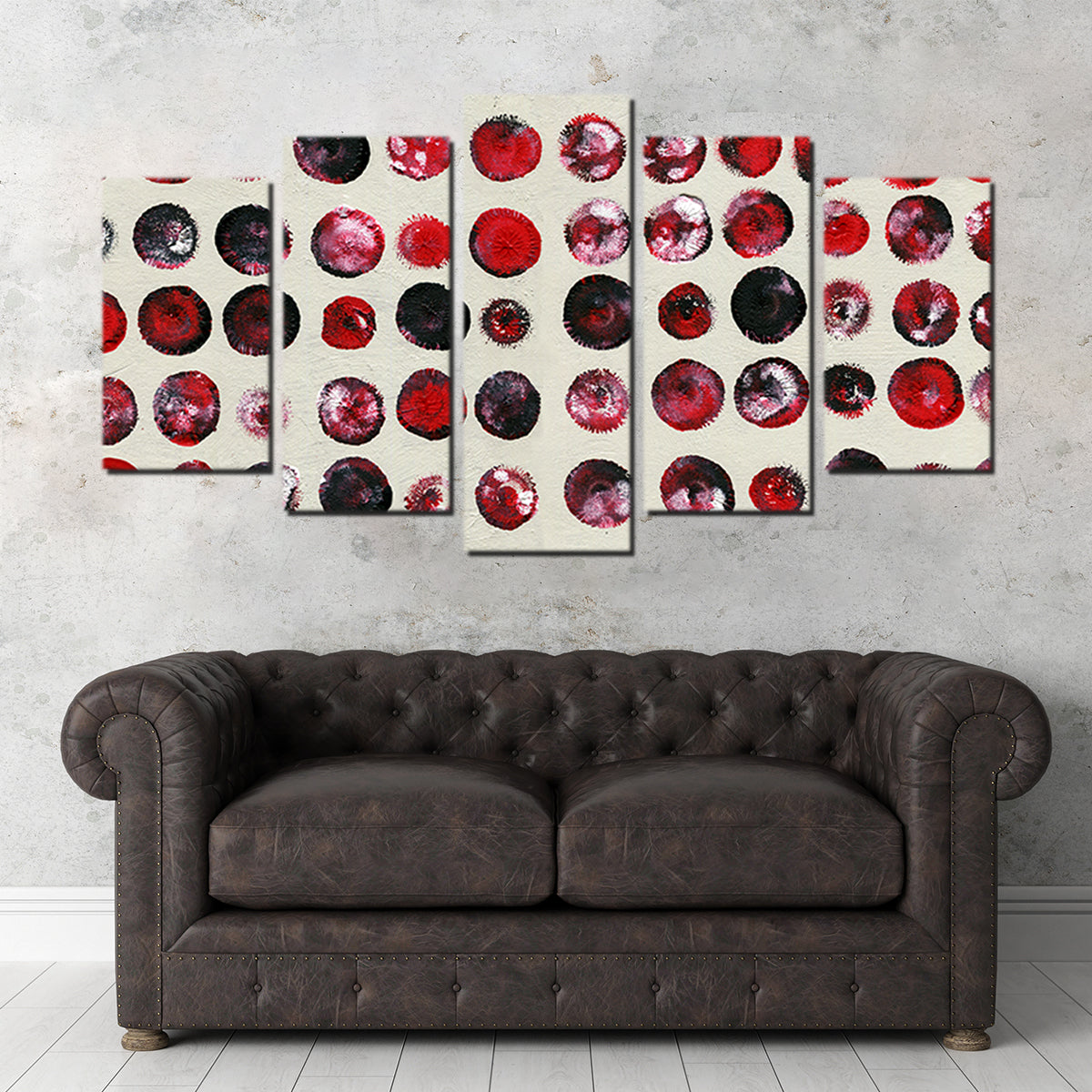 Red Circles Wall Art