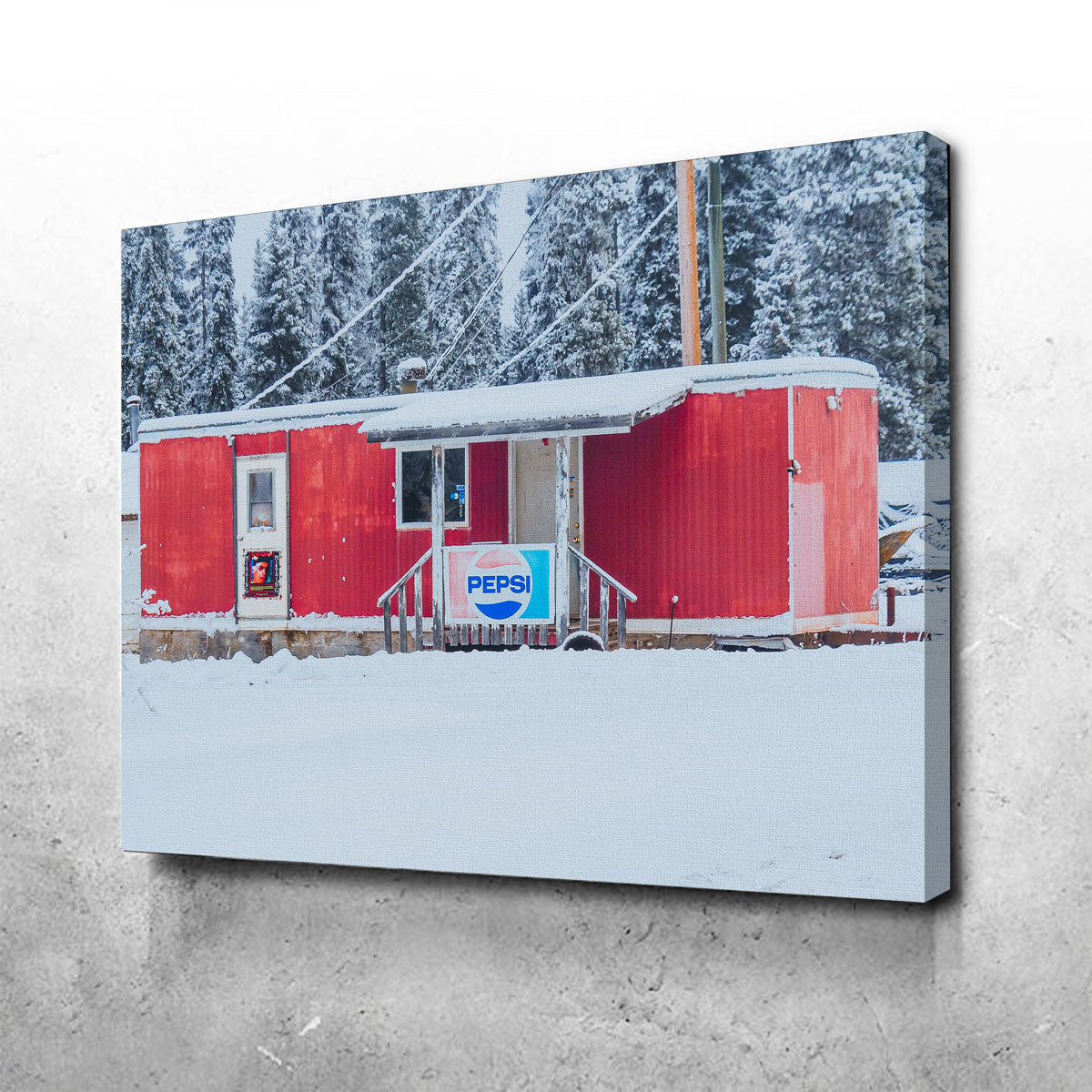 The Old Red Trailer Wall Art