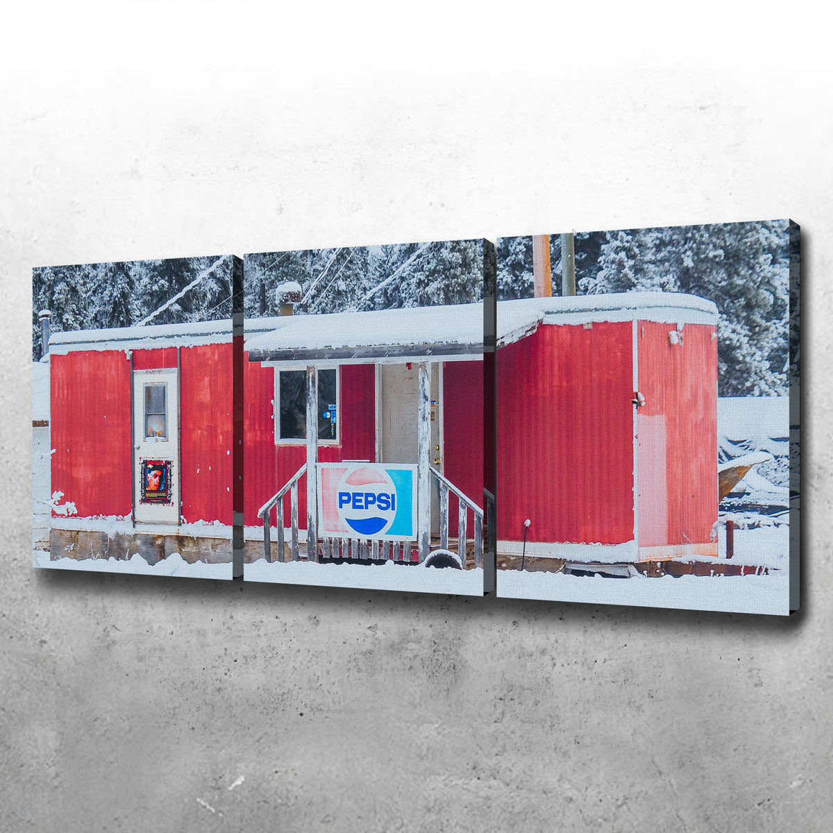 The Old Red Trailer Wall Art