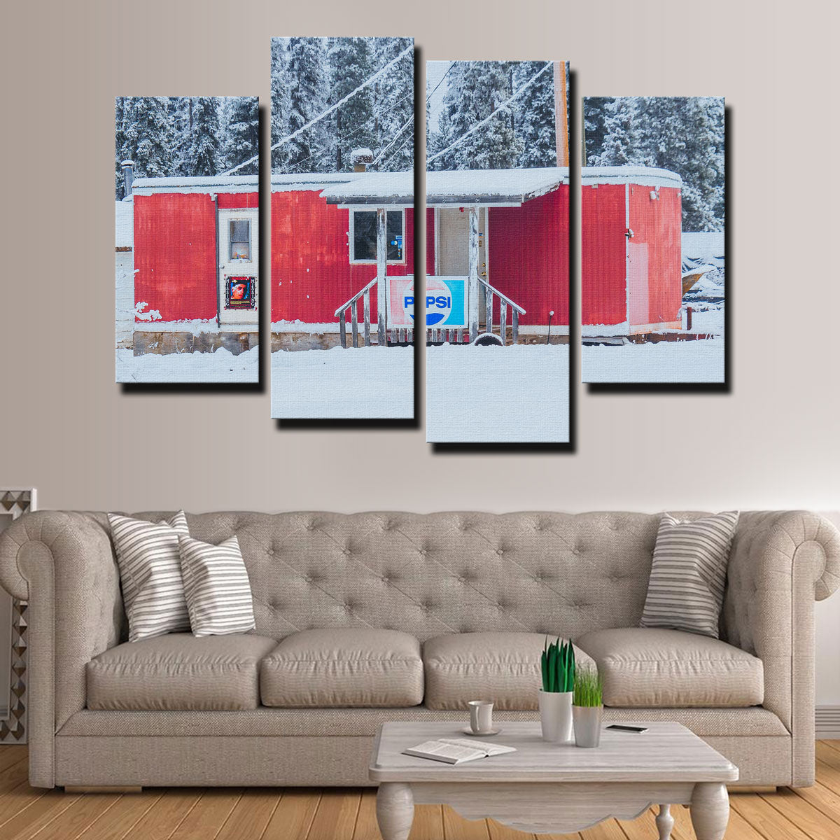 The Old Red Trailer Wall Art