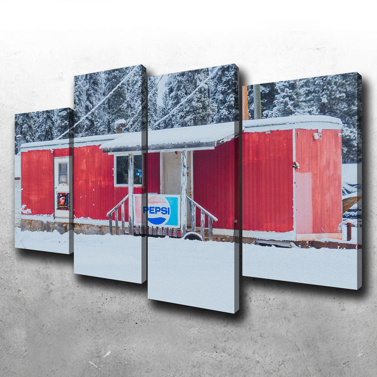 The Old Red Trailer Wall Art