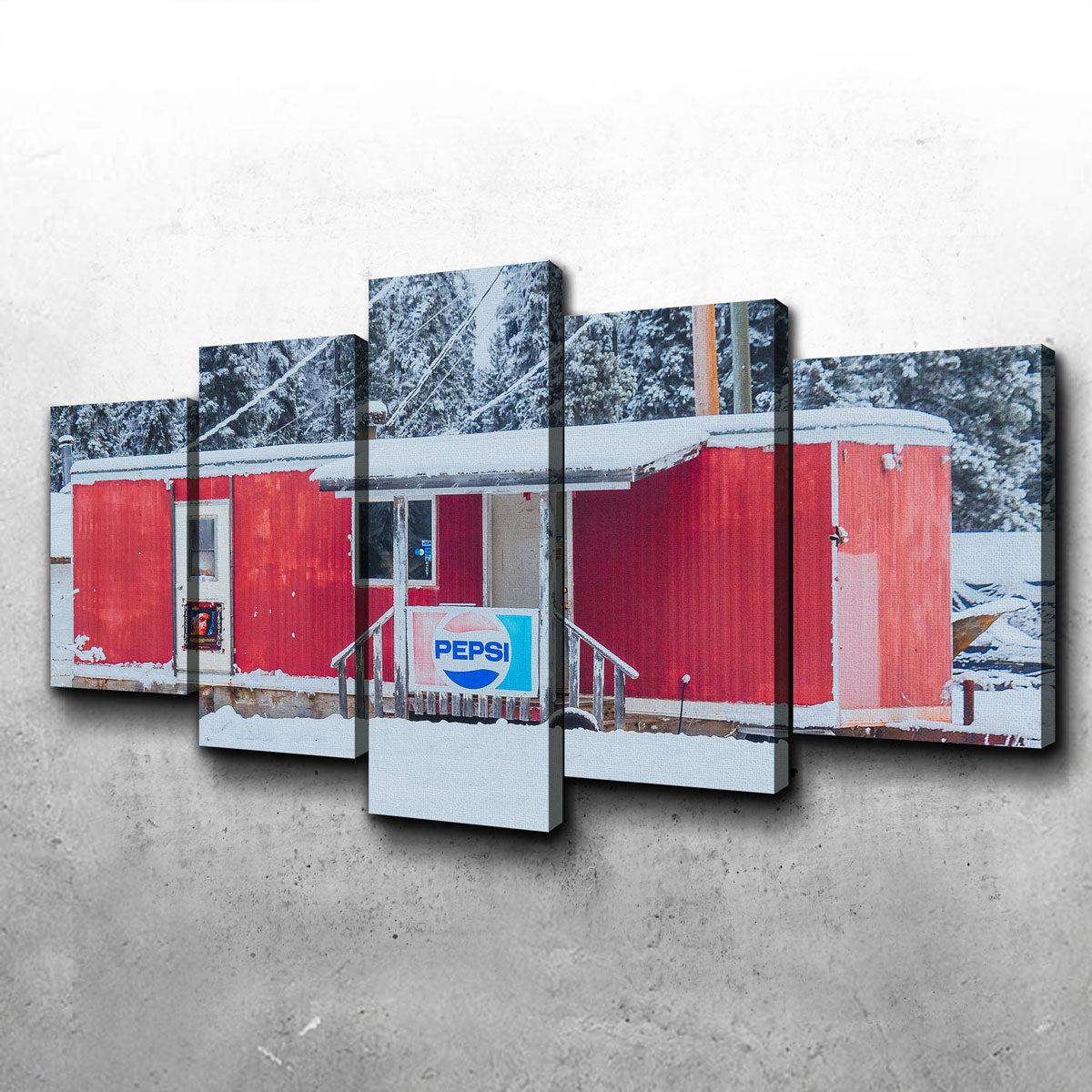 The Old Red Trailer Wall Art