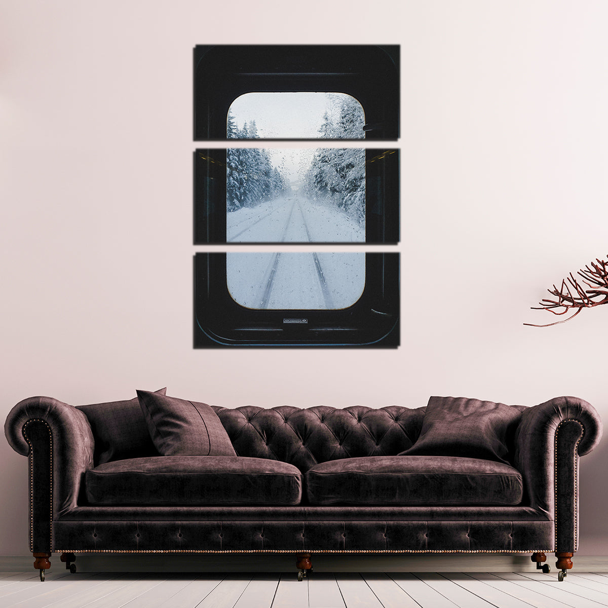 Snowy Train Wall Art
