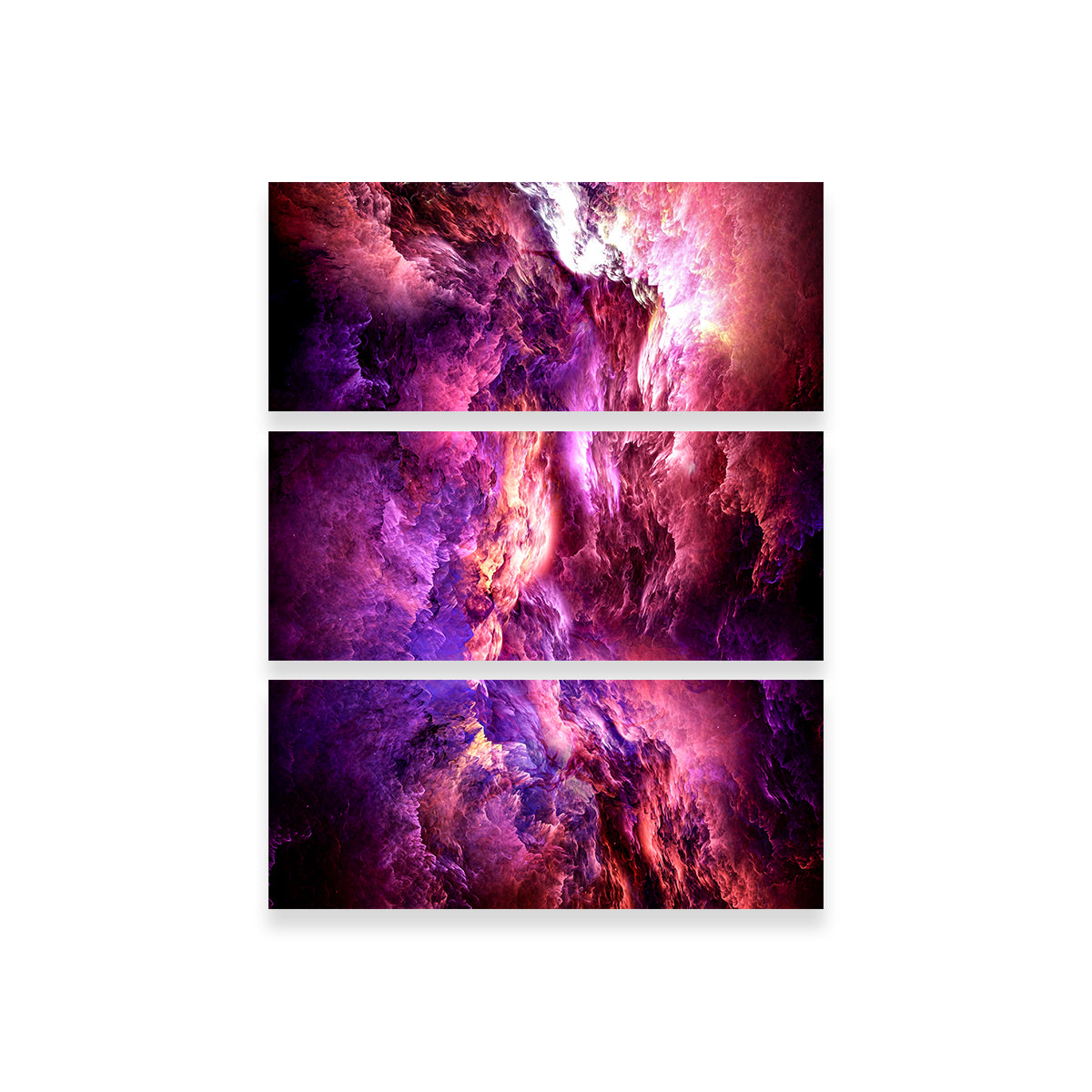 Space Dust Nebula Red Wall Art