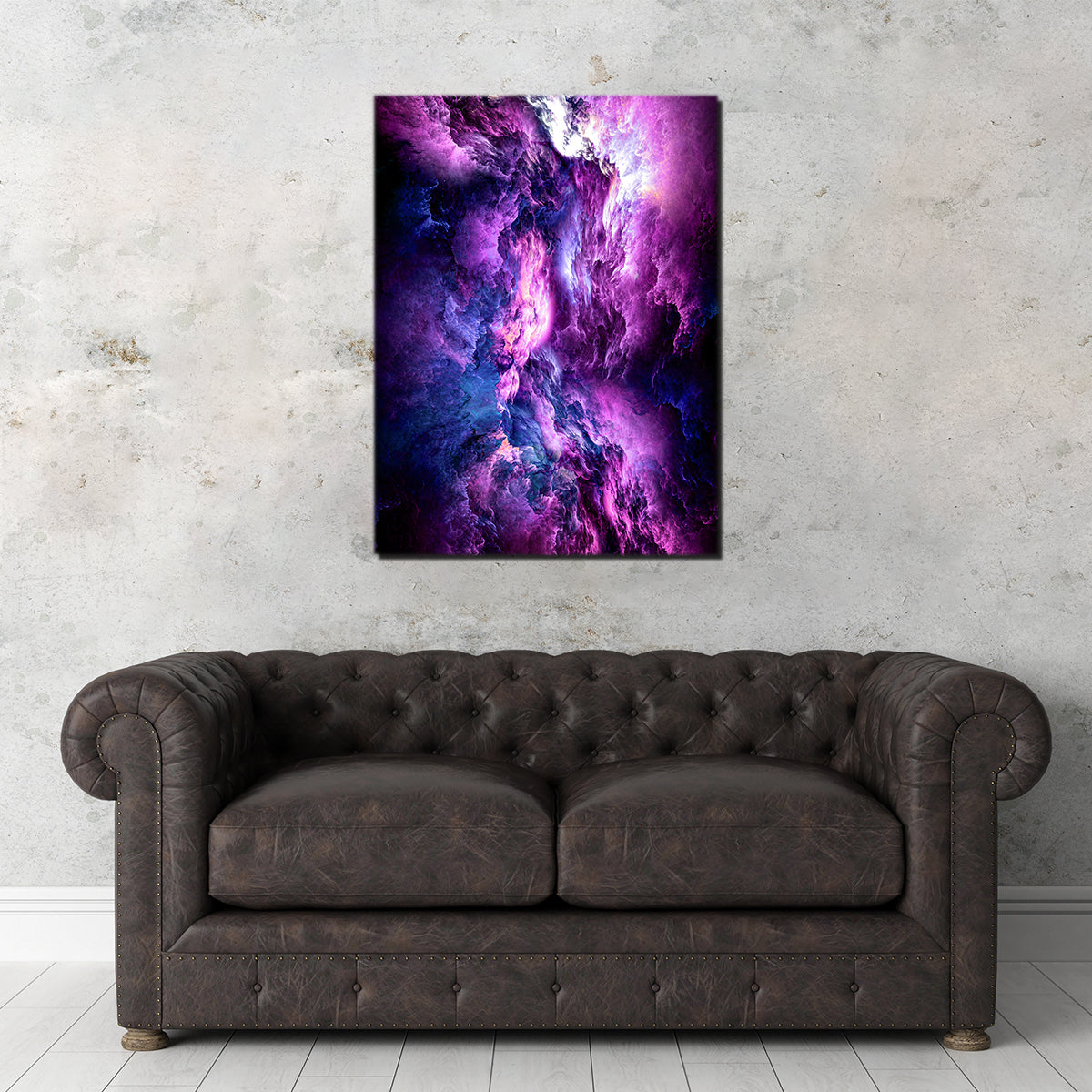 Space Dust Nebula Purple Wall Art