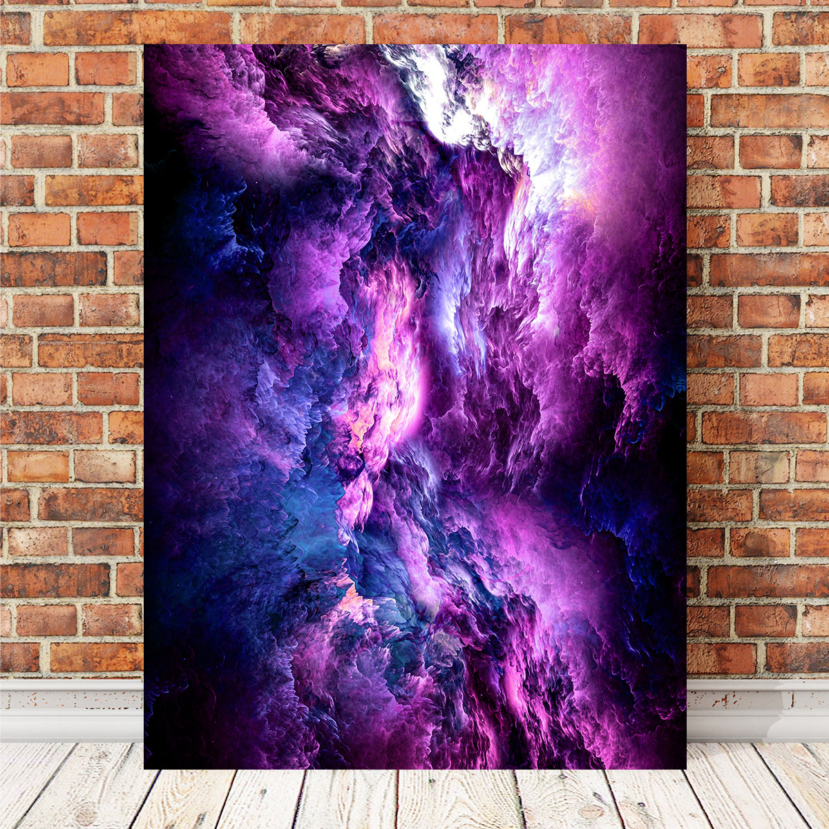 Space Dust Nebula Purple Wall Art