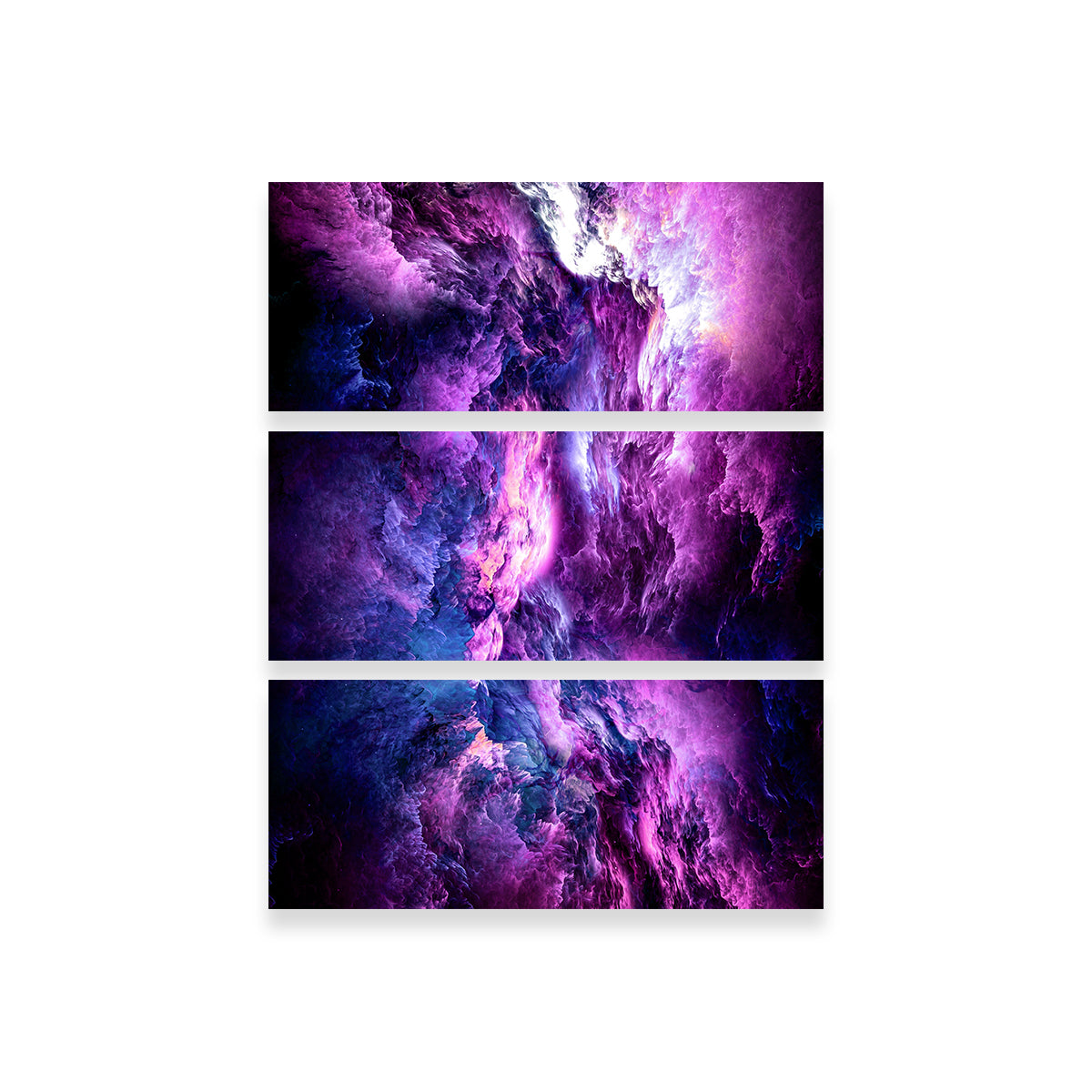 Space Dust Nebula Purple Wall Art