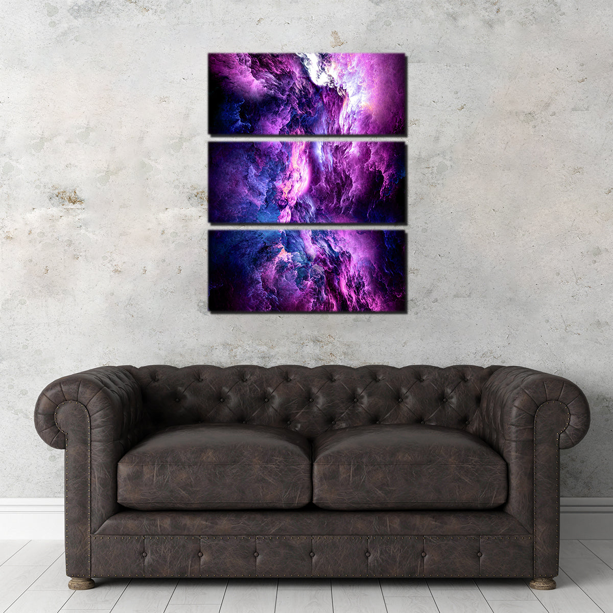 Space Dust Nebula Purple Wall Art