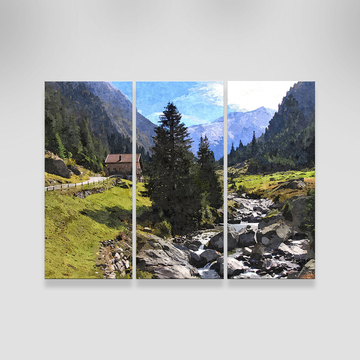 Streamside Mountain Wall Art