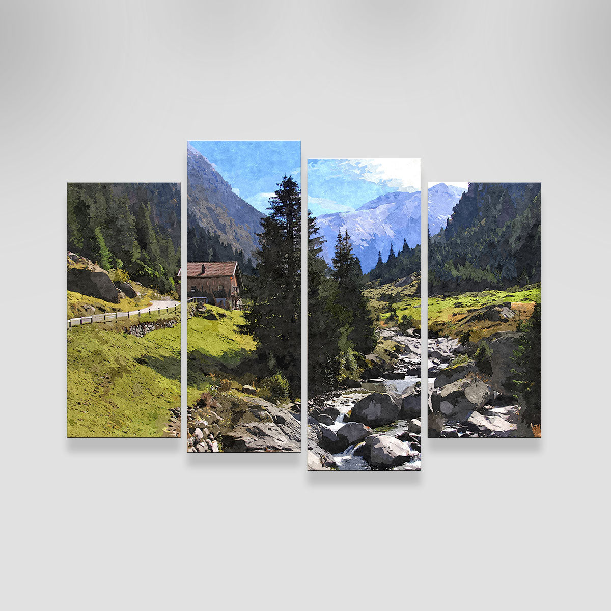 Streamside Mountain Wall Art