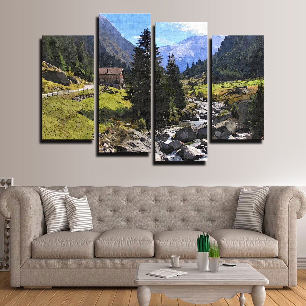 Streamside Mountain Wall Art