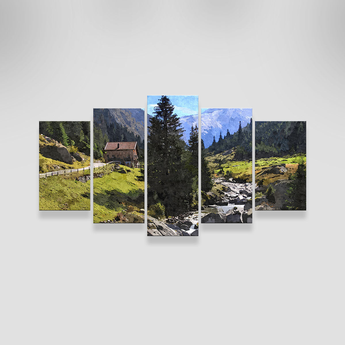 Streamside Mountain Wall Art