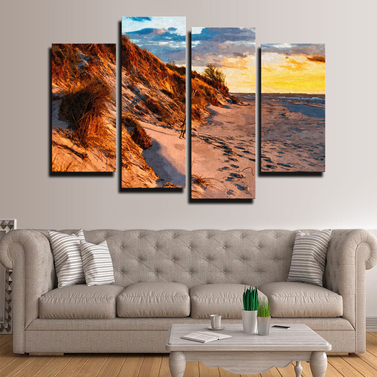 Sunset On The Dunes Wall Art