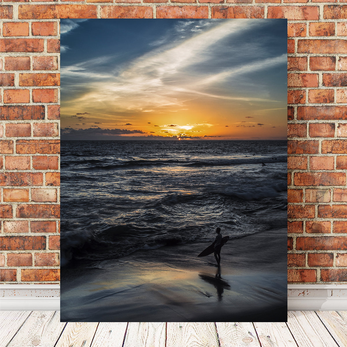 Sunset Surfer Wall Art