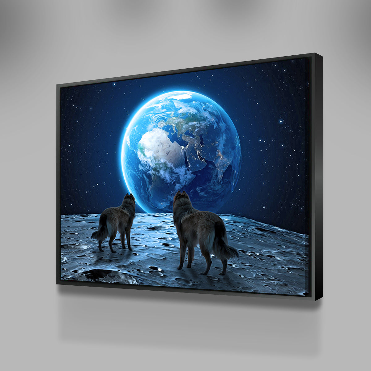 Wolves on the Moon Wall Art