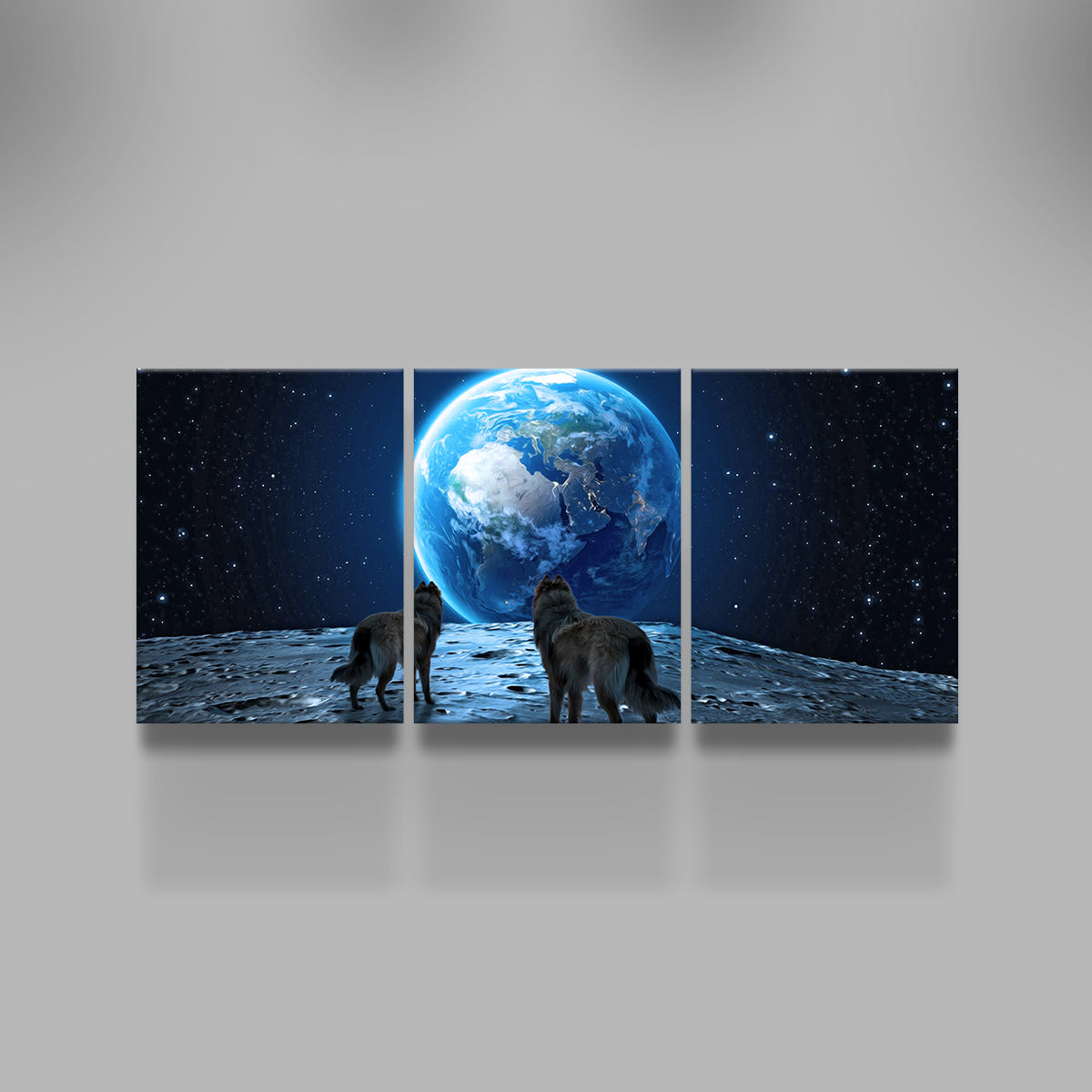 Wolves on the Moon Wall Art