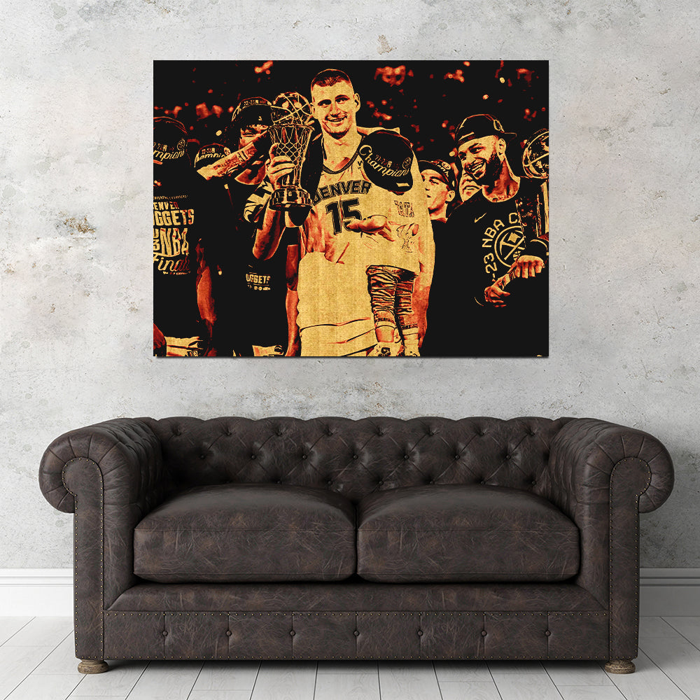 Nuggets Champions Gold Wall Art