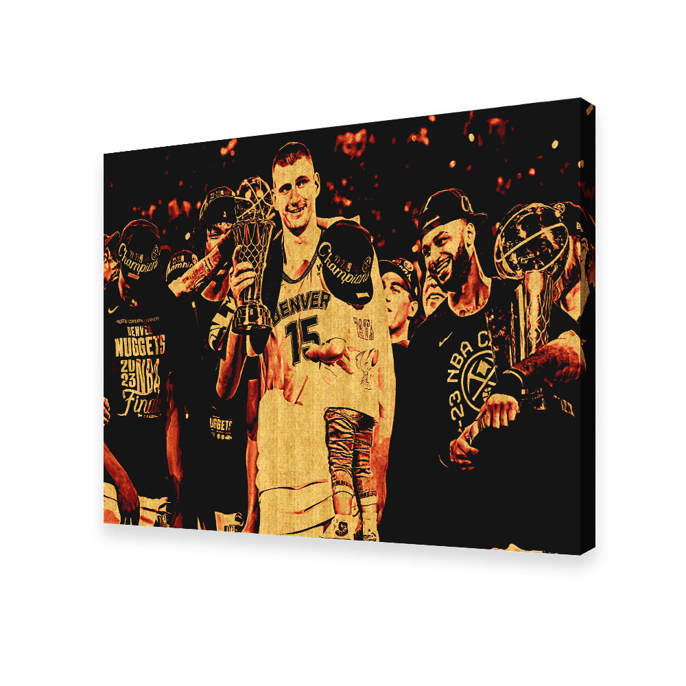 Nuggets Champions Gold Wall Art